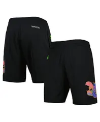 ミッチェルネス メンズ ボトムス ハーフパンツ・ショーツ ショートパンツ Mitchell Ness Mens Black Charlotte Hornets Hardwood Classics Coのサムネイル