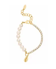 エティカ レディース アクセサリー ブレスレット・バングル・アンクレット ETTIKA Cowrie Shell Cultivated Freshwater Pearl Glass Braceletのサムネイル