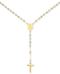 シモン アイ スミス メンズ アクセサリー ネックレス・チョーカー・ペンダントトップ Tシャツ レース LEGACY for MEN by Simone I Smith Beaded Cross 24 Lariat Necklace in Stainless