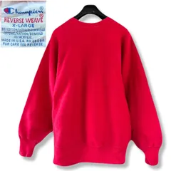 【目無し】90s Champion リバースウィーブ USA製 XL レッド チャンピオン REVERSE WEAVE スウェット トレーナー