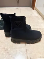 プラダ PRADA モノリス ファブリック ショートブーツ ニットのサムネイル