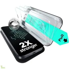 【３秒で完成・秒貼革命】ESR iPhone 17e ガラスフィルム いphone16e /14/13/13 Pro対応 3枚 米軍MIL規格 AR反射防止 気泡無し いphone17e 保護フィルム 全面保護 高光沢 超鮮明な画質 UltraFitトレイ付き