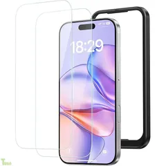 NIMASO ガラスフィルム iPhone 17e/iPhone 16e/iPhone 14/iPhone 13/iPhone 13 Pro用 保護フィルム 強化ガラス 耐衝撃 高透過率 指紋防止 貼りやすい ガイド枠付き いPhone NSP21H282