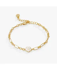 アレックスアンドアニ レディース アクセサリー ブレスレット・バングル・アンクレット Alex and Ani Mother Of Pearl Daisy Charm Chain Bracelet White ホワイト