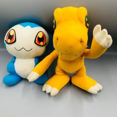 [2점 세트] 디지몬 아그몬 티비몬 봉제인형 디지몬 어드벤처
