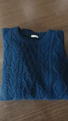 ケーブル編みニットセーター ネイビー GU日本 Lサイズ 状態良し