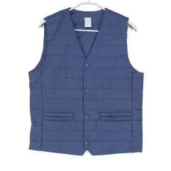 シュナイダー メンズ スナップボタン 軽量 ダウンベスト ダークブルー (HU42948)