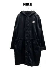 (M) NIKE ビックロゴ 合成フィル パーカ アウター ブラック