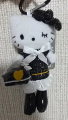 ハローキティ ぬいぐるみ キーホルダー ブラック ドレス