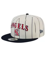ニューエラ メンズ アクセサリー 帽子 ジャージー New Era Mens White California Angels Jersey Pinstripe 9FIFTY Snapback Hat