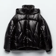 ザラ ダウン アウター ブラック