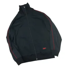 ASICS アシックス ヴィンテージ レッド LINE ブラック トラックジャージ (L)