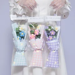 編み花束 造花 かぎ針編み 毛糸 完成品 枯れない花 手作り おしゃれ かわいい 卒業 入学 お祝い 発表会 結婚式 記念日 小さめ 編み物 編みフラワー