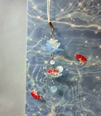 日本風プーさん風（あんスタ）金魚キーホルダー ビーズキーホルダー (実物の方がきれいです) しおり