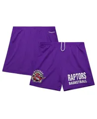 ミッチェルネス メンズ ボトムス ハーフパンツ・ショーツ メッシュ ショートパンツ Mitchell Ness Mens Purple Toronto Raptors Hardwood Classicのサムネイル