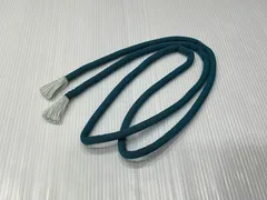 帯締/美品/ブルー系/撚り房/丸ぐけ/10220