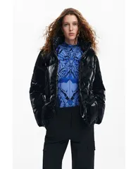 デジグアル レディース アウター ジャケット・ブルゾン コート Desigual Womens Padded coat with hood Black ブラックのサムネイル