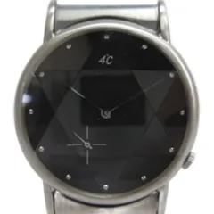 ヨンドシー 4℃ カットガラス 腕時計 クォーツ 黒文字盤のサムネイル