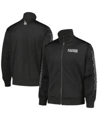 プレジャーズ メンズ アウター ジャケット・ブルゾン ジャケット PLEASURES Mens Black Los Angeles Dodgers Pitcher FullZip Track Jackのサムネイル