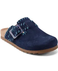 アース レディース シューズ パンプス Earth Womens Gena Stitched Flat Clogs Dark Blue Suede ブルーのサムネイル