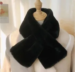 ブラック ファー マフラー