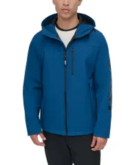 ダナ キャラン ニューヨーク メンズ アウター ジャケット・ブルゾン ロゴ ジャケット DKNY Mens ZipFront Hooded Logo Jacket Poseidonのサムネイル