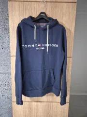 トミーヒルフィガー ネイビー 起毛 フーディ Tシャツ M