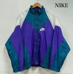 ナイキ 90's ナイロン ジャケット フルジップ ロゴ 刺繍 ヴィンテージ メンズ M ISItems【USED】【古着】【中古】50155956