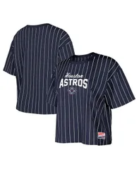 ニューエラ レディース トップス Tシャツ New Era Womens Navy Houston Astros 2025 City Connect Boxy Pinstripe TShirt Navy ネイビー
