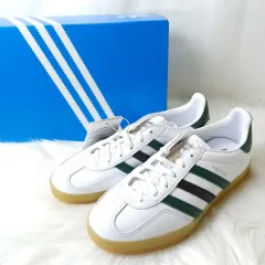 アディダス レディース スニーカー ガゼル インドア 白 緑