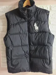ポロ ダウン ベスト ブラック L
