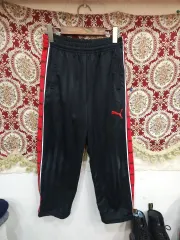 PUMA サイドライン トレーナー パンツ 日本版 ブラック/レッド