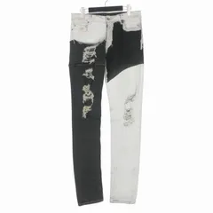 ダークシャドウ DRKSHDW RICK OWENS 20SS タイロンカットコーティングデニムパンツ ジーンズ 32 ホワイト/ブラック DU20S5361-SCOM1T のサムネイル