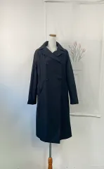 レミ떼(LEMITE)ダブル ボタン ブラック ロング トレンチコート