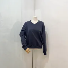 Vネック ネイビー スウェットシャツ 4313