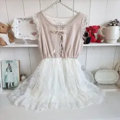 リズリサ レイ レースコルセット リボン ONE PIECE