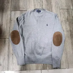 ポロ ラルフローレン Vネックセーター グレー