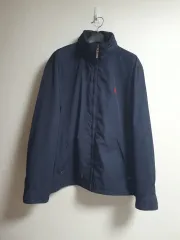 送料込み ポロ ジャケット ラルフローレン ハイネック DARK フード ネイビー L
