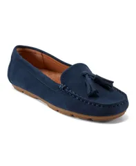 アース レディース シューズ パンプス ローファー Earth Womens Raquel Tassel SlipOn Loafers Dark Blue Suede ブルーのサムネイル