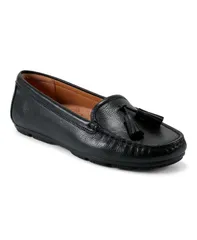 アース レディース シューズ パンプス ローファー Earth Womens Raquel Tassel SlipOn Loafers Black Leather ブラックのサムネイル