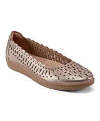 アース レディース シューズ パンプス カットアウト Earth Womens Luna Cutout Ballet Flats Rose Gold Leather ゴールドのサムネイル