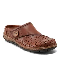 アース レディース シューズ パンプス カットアウト Earth Womens Erinn Cutout SlipOn Clogs Medium Brown Leather ブラウンのサムネイル