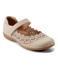 アース レディース シューズ パンプス レザー Earth Womens Brady Leather Mary Jane Flats Beige Leather ベージュのサムネイル