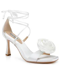 バッジェリーミシュカ レディース シューズ サンダル Badgley Mischka Womens Janelle Square Toe Evening Sandals White Satin ホワイのサムネイル