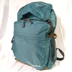 【良品】ルコックスポルティフ リュック 緑 茶 抗菌 防臭 バックパック 軽量 le coq sportif メンズ レディース 通学 通勤 アウトドア レトロ 鞄 ベタつきなしのサムネイル