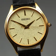 【稼働品】SEIKO ドルチェ 8J41-0AJ0 ゴールド 高精度クオーツ 33mm メンズ #16816