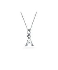 ブリング レディース アクセサリー ネックレス・チョーカー・ペンダントトップ キャップ レース Bling Jewelry ABCapital Block Letter Alphabet AZ Initial Pendant Necklace 925 Ster