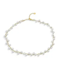ブリング レディース アクセサリー ネックレス・チョーカー・ペンダントトップ レース Bling Jewelry Cultured White Baroque Pearl Strands Necklace Choker Intertwined Chain Ye