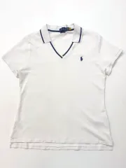 POLO ポロ ラルフローレン 白 Vネック ポロTシャツ