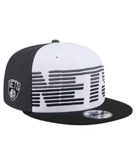 ニューエラ メンズ アクセサリー 帽子 New Era Mens WhiteBlack Brooklyn Nets Throwback Gradient Tech Font 9FIFTY Snapback Hat WhiteBlack ホワイト
